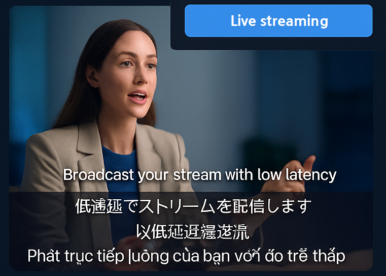 실시간 다국어 번역 자막 프로모션